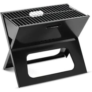 Foldable Stainless Steel Charcoal BBQ Grill – Portable & Space-Saving Outdoor Barbecue for Camping, Travel & Backyard