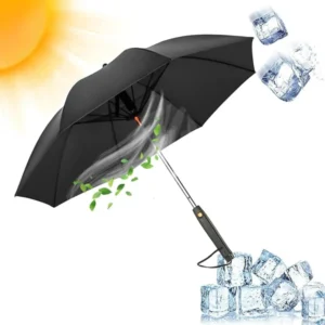 Summer Cooling Umbrella with Built-in Fan – UV & Rain Protection