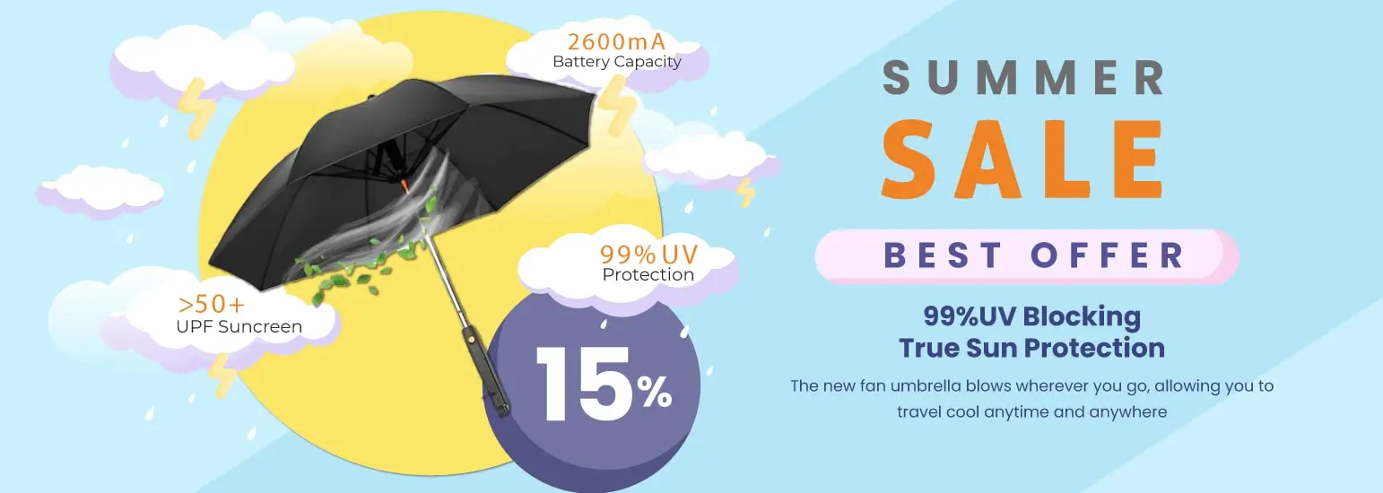 Summer Cooling Umbrella banner