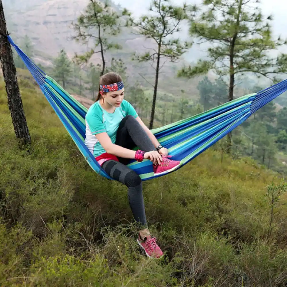canvas camping hammock for outdoor and yard use
